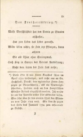 Der Freiheitskrieg (unvollständig)