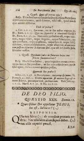 De Deo Filio = Von Gott dem Sohn