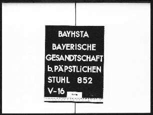 Die Erhebung der Münchner Apostolischen Nuntiatur in eine Nuntiatur I. Klasse