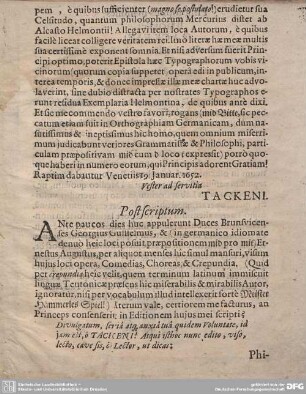Postscriptum.