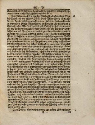 Hildesheimischer Haupt-Receß de anno 1643 zu Braunschweig aufgerichtet