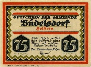 Gutschein - 75 Pfennig