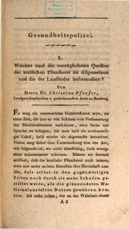 Jahrbuch der Staatsarzneikunde. 4. 1811