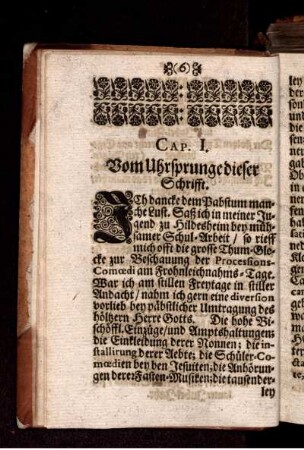 Vom Uhrsprunge dieser Schrifft