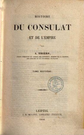 Histoire du consulat et de l'empire. 9