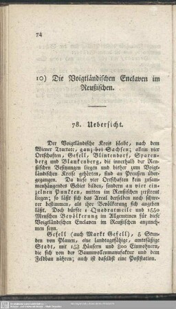 10) Die Voigtländischen Enclaven im Reußischen