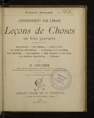 Leçons de choses en 650 gravures : les pierres, les métaux, l'eau et l'air ...