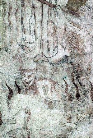 Figürliche und ornamentale Freskenreste