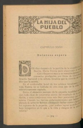 Capítulo XXXV - Dolorosa espera