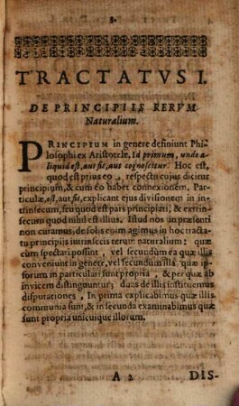 Philosophia Per Argvmenta Breviter Explicata : Ad Usum, Et Exemplum hujus scientiae studio vacantium, 2. Prima Pars Physicae