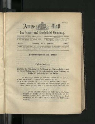 No. 27, 9. Februar 1904.