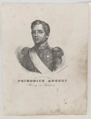 Bildnis des Friedrich August II., König von Sachsen