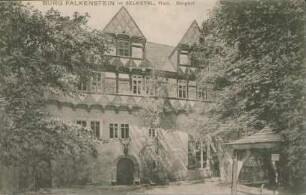 Ansichtskarte Burg Falkenstein im Selketal, Burghof.