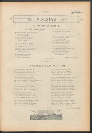 Poesias : Lumière Éteinte [y] Canticum canticorum