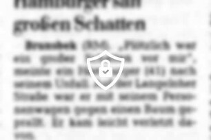 Hamburger sah großen Schatten