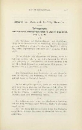 Abschnitt IX. Gas- und Elektrizitätswesen