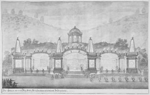 Das Bergwerks- oder Saturnfest im Plauenschen Grund am 26. September 1719, Festgebäude