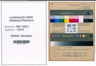 Entnazifizierung Hermann Rathke, geb. 17.12.1907 (Fahrer)