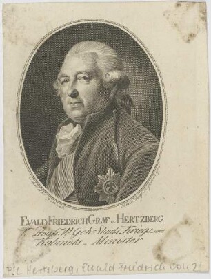 Bildnis des Evald Friedrich Graf v. Hertzberg