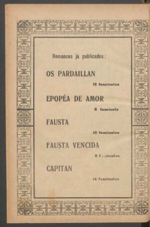 Romances já publicados