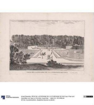 VEVE DE LA FONTAINE DE L’A COVRONNE DE VAVX aus: Plan und Ansichten von Vaux Le Vicomte. [meist bez:] Israel Siluestre delineauit et sculpsit ...