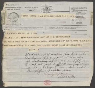 Brief an Karl von Kaskel : 31.07.1902