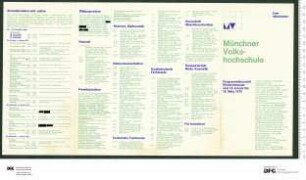 Beilage zum Programm 1. Trimester 1970