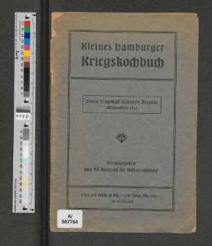 Kleines Hamburger Kriegskochbuch