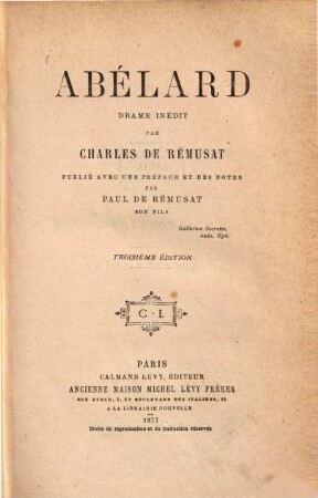 Abélard : drame inédit ; drame philosophique