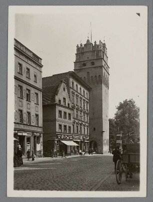 Oberschlesien. Neisse. Ansicht des in der Mitte des 14. Jh. errichteten Breslauer Turms