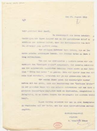 Brief an Rudolf Käser : 24.08.1915