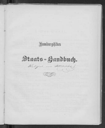 Hamburgisches Staats-Handbuch.