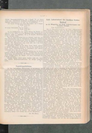 Kath. Lehrerverband des Deutschen Reiches : Aufruf an die Mitglieder des Kath. Lehrerverbandes des Deutschen Reiches