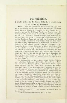 I. Von der Bildung des Fränkischen Reiches bis zu seiner Teilung