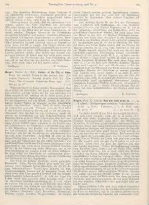 103-104 [Rezension] Meyer, Martin A., History of the City of Gaza. From earliest Times to the present day