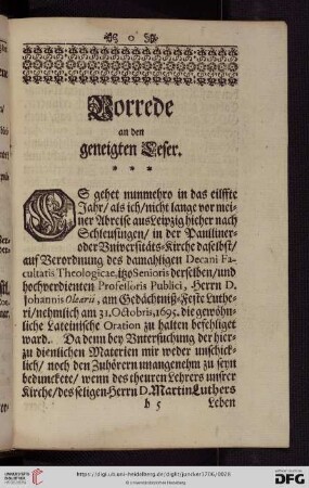 Vorrede an den geneigten Leser