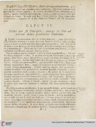 Caput IV: Modus quo fit Conceptio […]