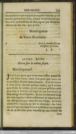 Lettre XCVIII. Autre sur le meme sujet