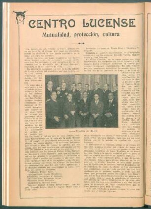 Centro Lucense : Mutualidad, protección, cultura