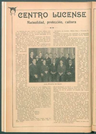 Centro Lucense : Mutualidad, protección, cultura