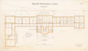 Kunstakademie, Kassel Hauptgebäude: Grundriss KG 1:100
