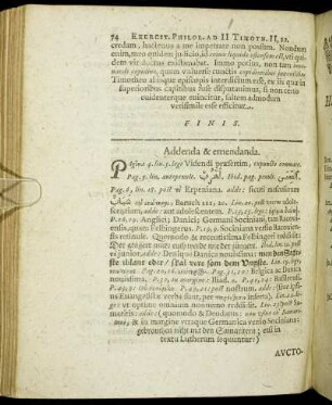Addenda & emendanda.