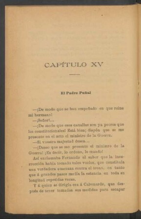 Capítulo XV - El Padre Puñal.