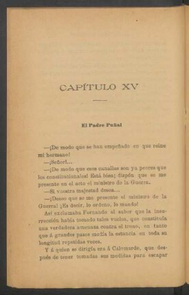 Capítulo XV - El Padre Puñal.