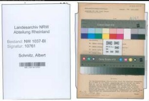 Entnazifizierung Albert Schmitz , geb. 11.08.1897 ()