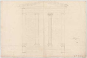 Thiersch, August ; München, Heßstr.; Privathaus - Fassade (Teilansicht)