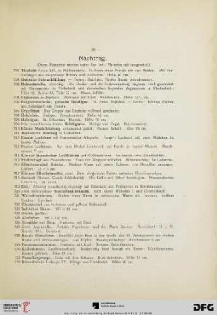 Nachtrag (Nr. 701-770)