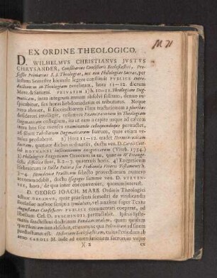 Ex Ordine Theologico.