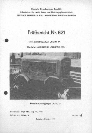 Dieselpumpenaggregat AGRO 7