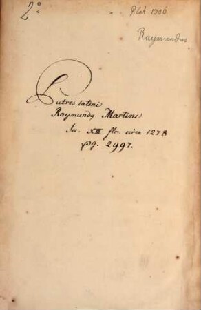 Pvgio Fidei Raymvndi Martini Ordinis Praedicatorvm Adversvs Mavros, Et Ivdaeos